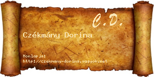 Czékmány Dorina névjegykártya