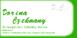dorina czekmany business card